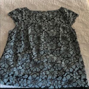 H&M blue and black lace top